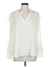 A New Day 100% Polyester Ivory 3/4 Sleeve Blouse Size L - photo 1