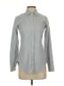 Theory 100% Cotton Gray Long Sleeve Button-Down Shirt Size 00 - photo 1