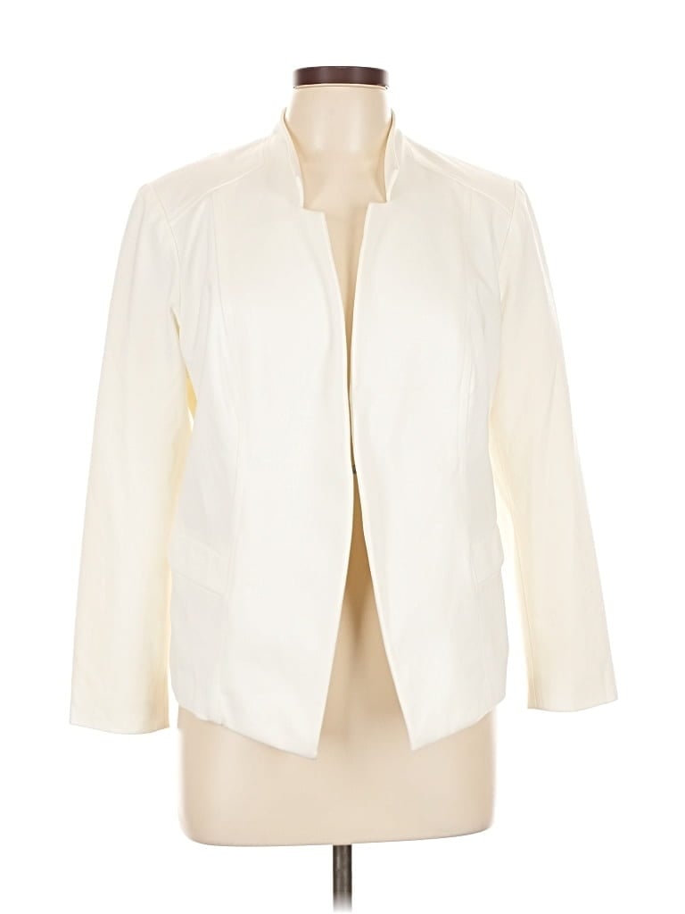 Pre-owned Chico's Blazer Jacket In White