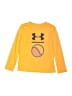 Under Armour 100% Polyester Yellow Long Sleeve T-Shirt Size 4 - photo 1