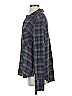 Free People 100% Rayon Plaid Gray Long Sleeve Button-Down Shirt Size S - photo 5