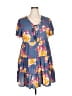 SO 100% Rayon Floral Blue Casual Dress Size XXL - photo 1