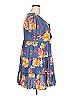SO 100% Rayon Floral Blue Casual Dress Size XXL - photo 4