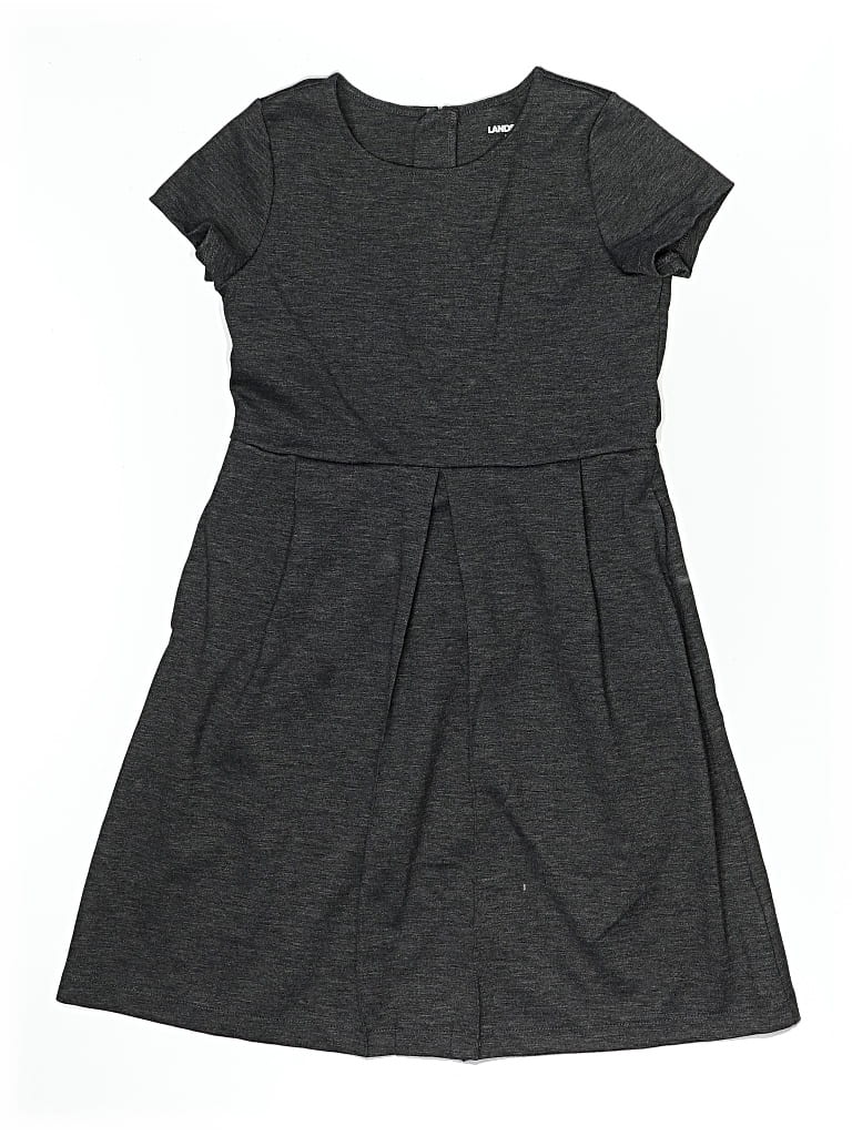 Pre-owned Lands' End Kids'  Dress In Gray