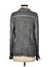 Element 100% Viscose Metallic Gray Long Sleeve Button-Down Shirt Size 0 - photo 2