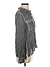 Element 100% Viscose Metallic Gray Long Sleeve Button-Down Shirt Size 0 - photo 4