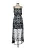 Xhilaration 100% Polyester Graphic Silver Black Cocktail Dress Size L - photo 1