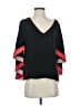 BCBGMAXAZRIA 100% Polyester Black 3/4 Sleeve Top Size XS - photo 1