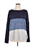 Coeur De Vague Color Block Blue Pullover Sweater Size XL (estimated) - photo 1