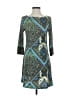 Veronica M. Paisley Teal Casual Dress Size XS - photo 1