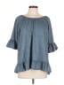 Signature Studio Blue 3/4 Sleeve Blouse Size L - photo 1