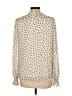 Assorted Brands 100% Polyester Polka Dots Ivory Long Sleeve Blouse Size L - photo 2