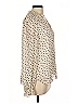 Assorted Brands 100% Polyester Polka Dots Ivory Long Sleeve Blouse Size L - photo 4