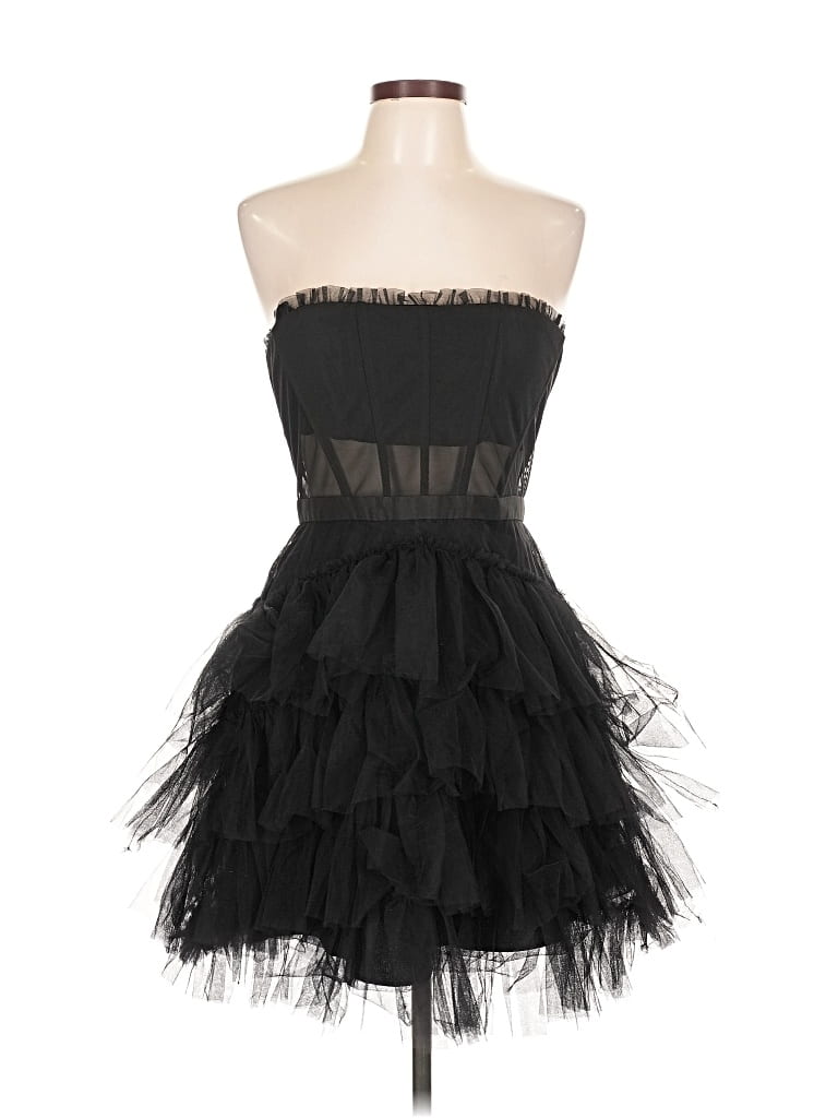Pre-owned Betsy & Adam Cocktail Dress In Black