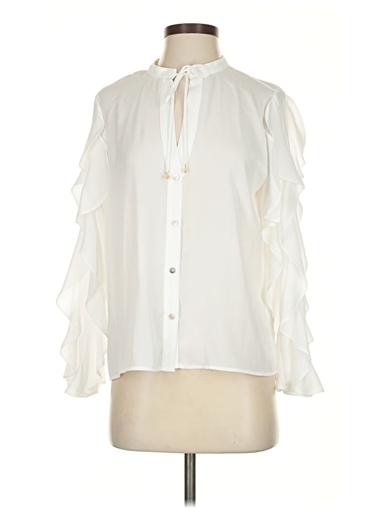 Zara 3/4 Sleeve Blouse In White