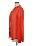 Old Navy 100% Polyester Red Long Sleeve Blouse Size M - photo 5