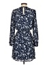 Express 100% Polyester Print Blue Casual Dress Size XS - photo 2