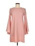 Aqua Solid Pink Casual Dress Size M - photo 1