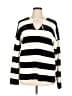IMNYC Isaac Mizrahi Stripes Black Pullover Sweater Size XL - photo 1