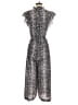 Rebecca Taylor Paisley Gray Jumpsuit Size 2 - photo 2