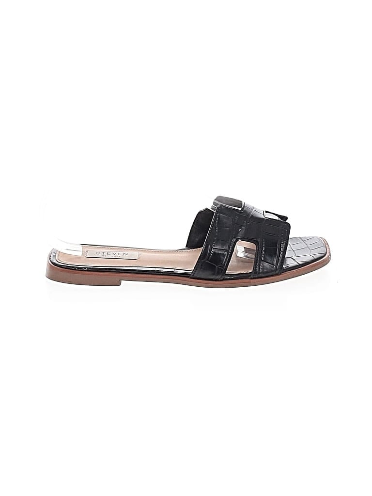 Pre-owned Steven New York Sandals In Black