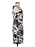 Ann Taylor 100% Polyester Print Gray Cocktail Dress Size 2 - photo 4