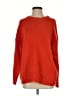 Nordstrom Solid Orange Wool Pullover Sweater Size S - photo 1