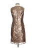 Eliza J 100% Polyester Metallic Silver Cocktail Dress Size 4 - photo 2