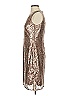 Eliza J 100% Polyester Metallic Silver Cocktail Dress Size 4 - photo 5