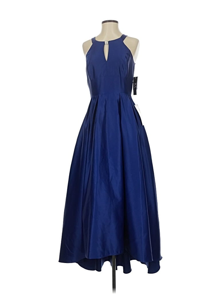 Pre-owned Betsy & Adam Cocktail Dress In Blue