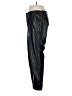 Gap 100% Polyester Metallic Black Faux Leather Pants Size 6 - photo 5