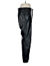 Gap 100% Polyester Metallic Black Faux Leather Pants Size 6 - photo 4