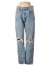 AGOLDE 100% Cotton Hearts Blue Jeans Size 26 waist - photo 1