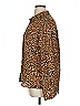 Ichi 100% Polyester Animal Print Orange Tan Long Sleeve Blouse Size XL - photo 5