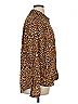 Ichi 100% Polyester Animal Print Orange Tan Long Sleeve Blouse Size XL - photo 4