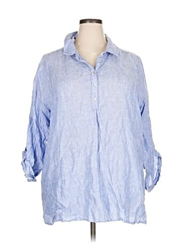 Jones New York 3/4 Sleeve Button-Down Shirt (view 1)