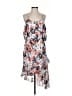 Parker 100% Silk Print Orange Cocktail Dress Size S - photo 1