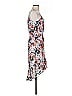Parker 100% Silk Print Orange Cocktail Dress Size S - photo 4