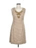 Sharagano Stripes Tan Casual Dress Size 6 - photo 1