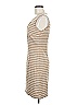 Sharagano Stripes Tan Casual Dress Size 6 - photo 5