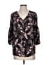 Soho 100% Polyester Black 3/4 Sleeve Blouse Size S - photo 1