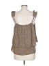 Hayden 100% Polyester Brown Sleeveless Blouse Size L - photo 2