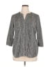 212 Collection Tweed Gray 3/4 Sleeve Blouse Size XL - photo 1
