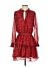 NSR 100% Polyester Paisley Red Cocktail Dress Size S - photo 1
