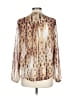 Jessica Simpson 100% Polyester Brown Long Sleeve Blouse Size L - photo 2