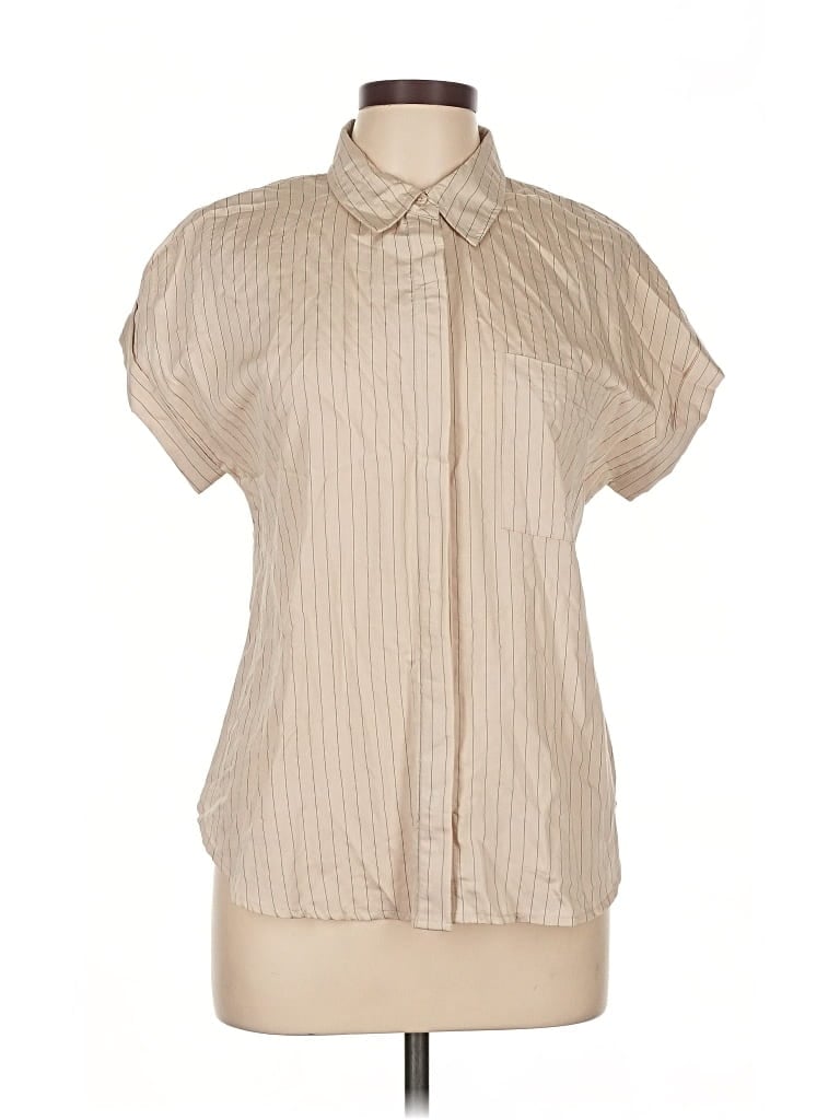 The Workshop Short Sleeve Blouse In Brown