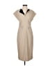 Halston Solid Tan Casual Dress Size S (estimated) - photo 1