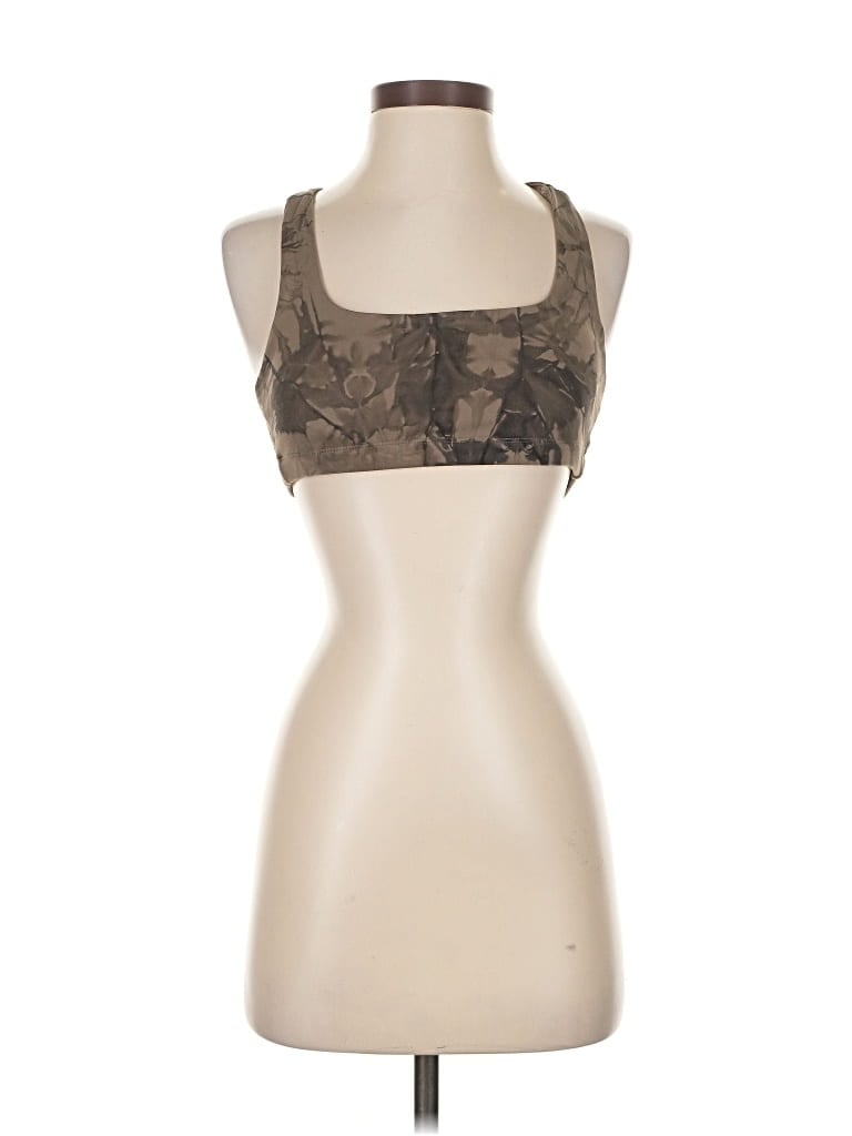 Pre-owned Balance Athletica Tank Top Brown Halter Neckline Tops