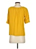 J.Crew 100% Viscose Yellow Short Sleeve Blouse Size XS - photo 2