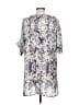 Mary & Mabel 100% Polyester Silver Short Sleeve Blouse Size L - photo 2